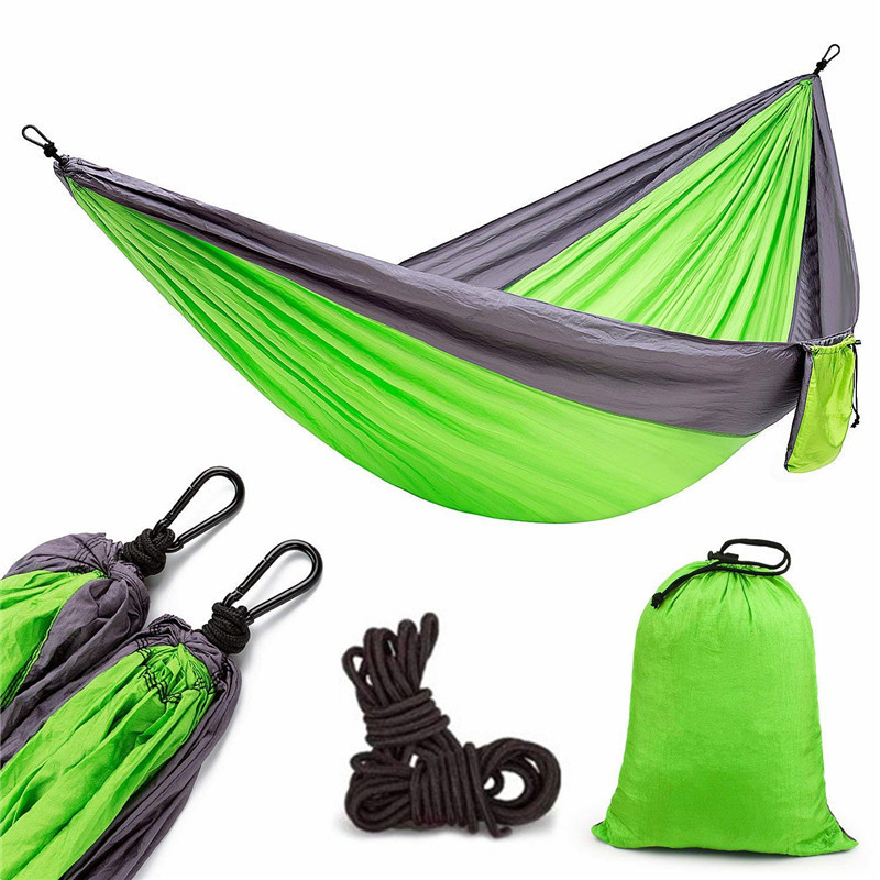 Backpacking Hammock - Portable Nylon Parachute Outdoor Double Hammock - Image 3