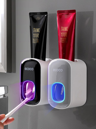 Wall Mounted Automatic Toothpaste Holder Bathroom Accessories Set Dispenser - Image 5